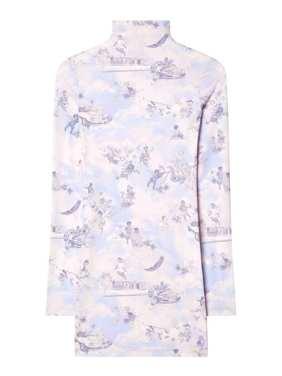 Off-White Robe Courte - Bleu Clair