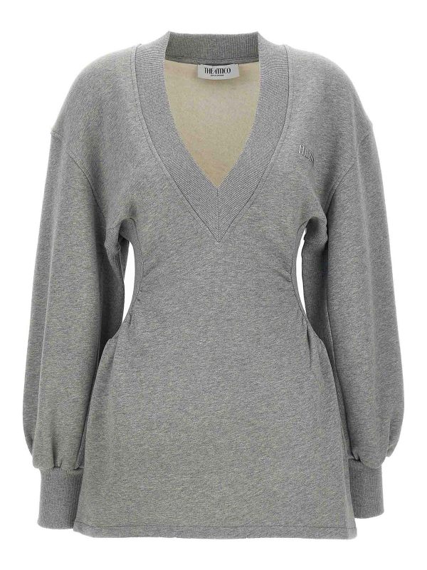 The Attico Robe Au Genou - Gris