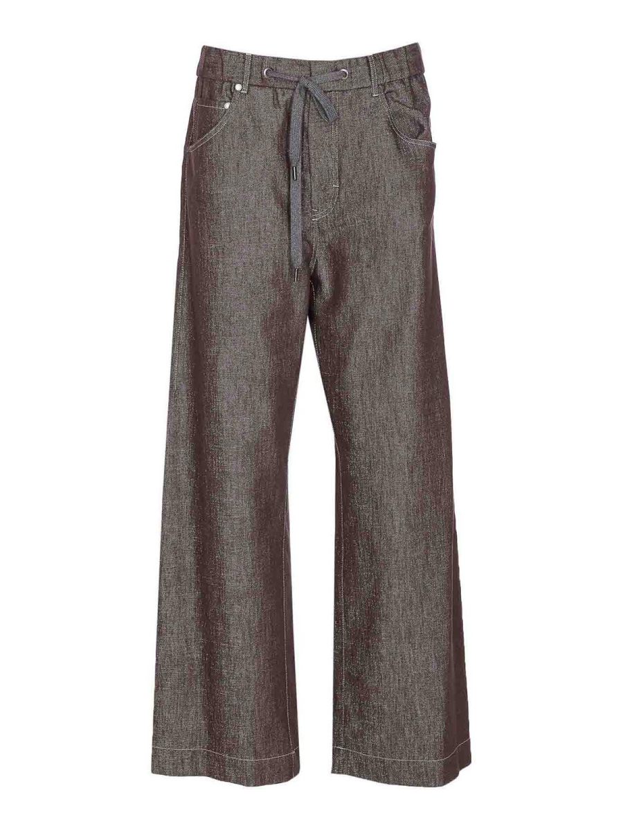 Brunello Cucinelli Pantalons Décontractés - Marron