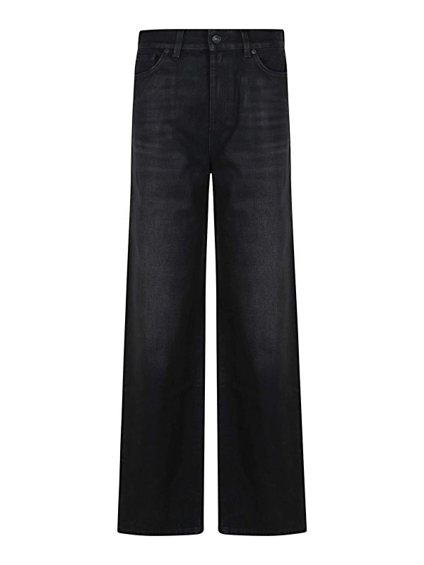 7 For All Mankind Jean Droit - Noir