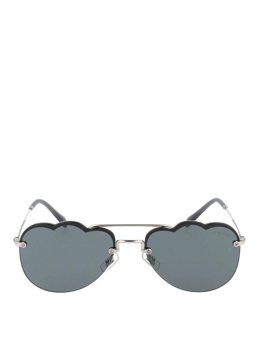 Miu Miu Lunettes De Soleil - Argent