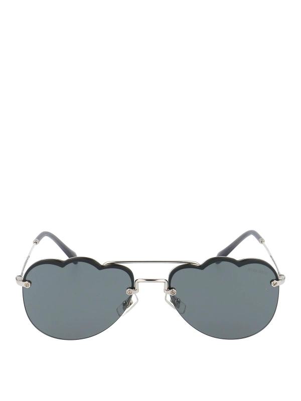 Miu Miu Lunettes De Soleil - Argent