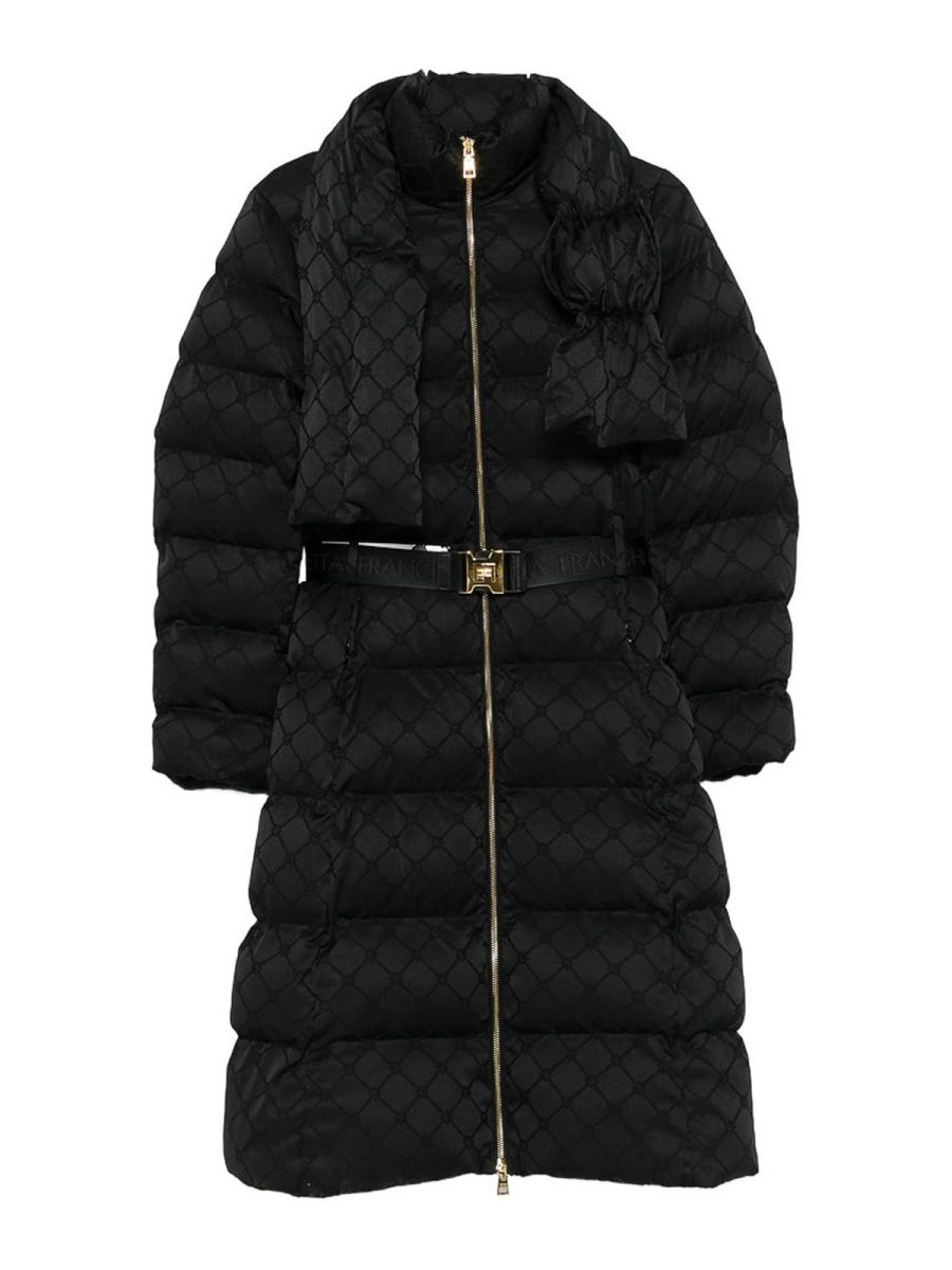 Elisabetta Franchi Manteau Rembourré - Noir