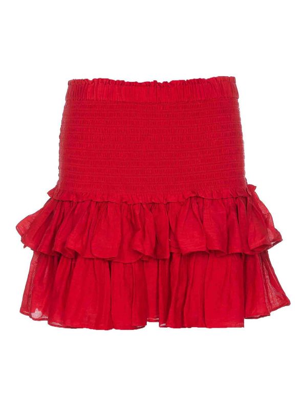 Isabel Marant Etoile Jupe Midi - Rouge