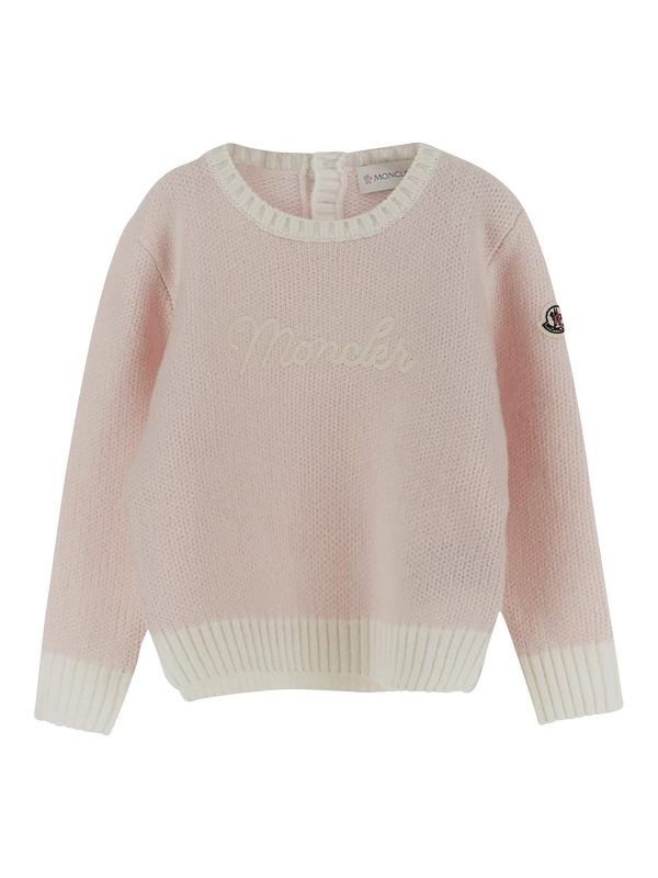 Moncler Jr Pull Col Rond - Couleur Chair