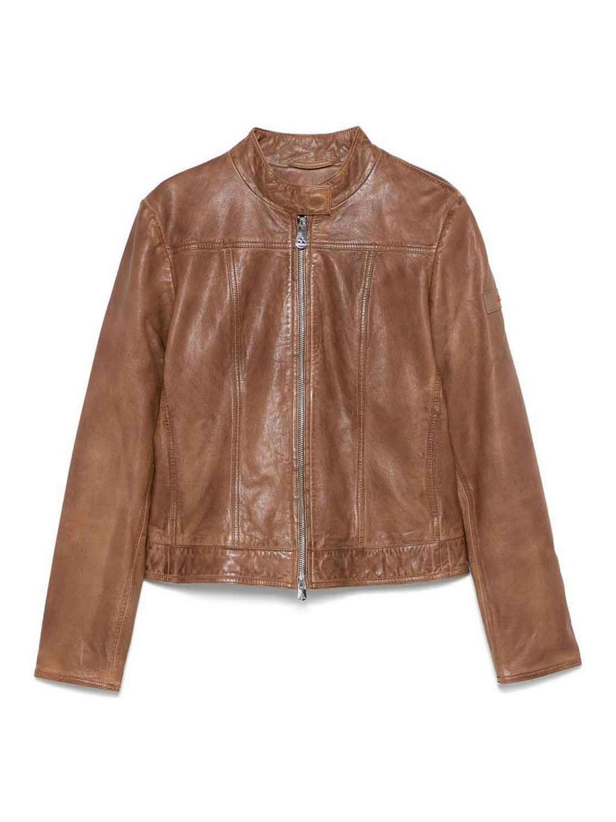 Peuterey Blouson En Cuir - Marron