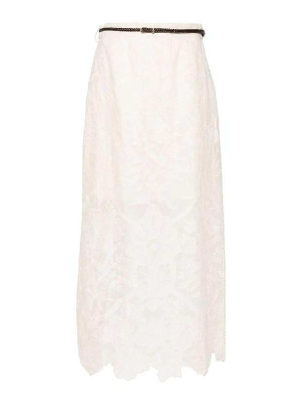 Zimmermann Jupe Longue - Crème