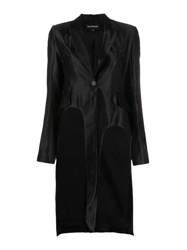 Ann Demeulemeester Manteau Court - Noir