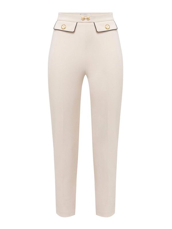 Elisabetta Franchi Pantalons Décontractés - Beige