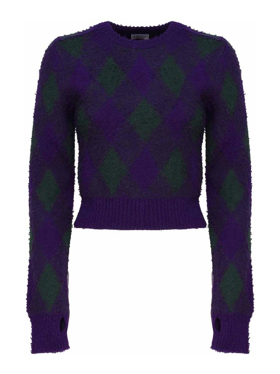 Burberry Pull Col Rond - Bleu