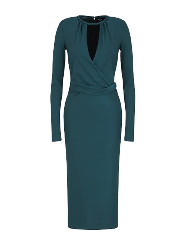 Giorgio Armani Robe Au Genou - Vert
