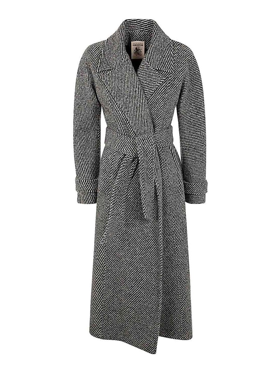 Semicouture Manteau Court - Noir