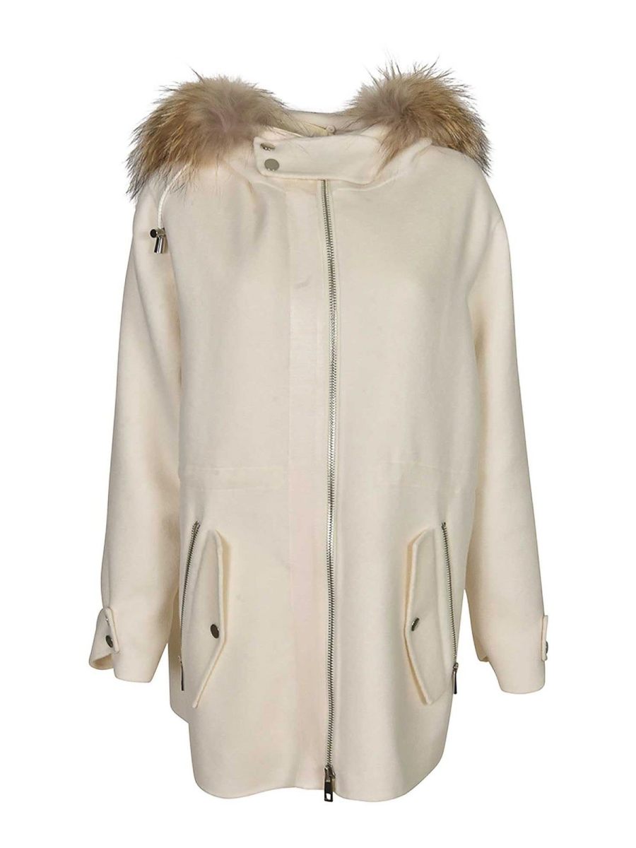 P. A.R. O.S. H. Manteau Court - Crème