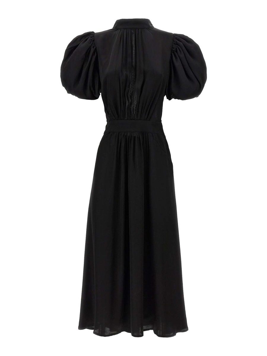 Rotate Birger Christensen Robe Au Genou - Noir