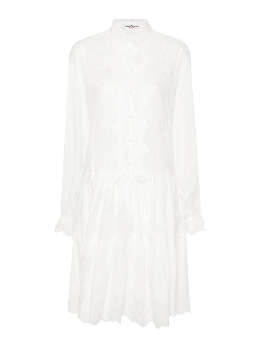 Ermanno Scervino Robe Au Genou - Blanc