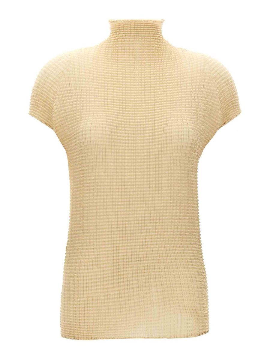 Pleats Please Issey Miyake T-Shirt - Beige