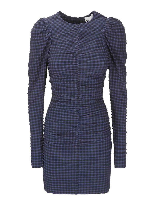 Ganni Robe Courte - Bleu