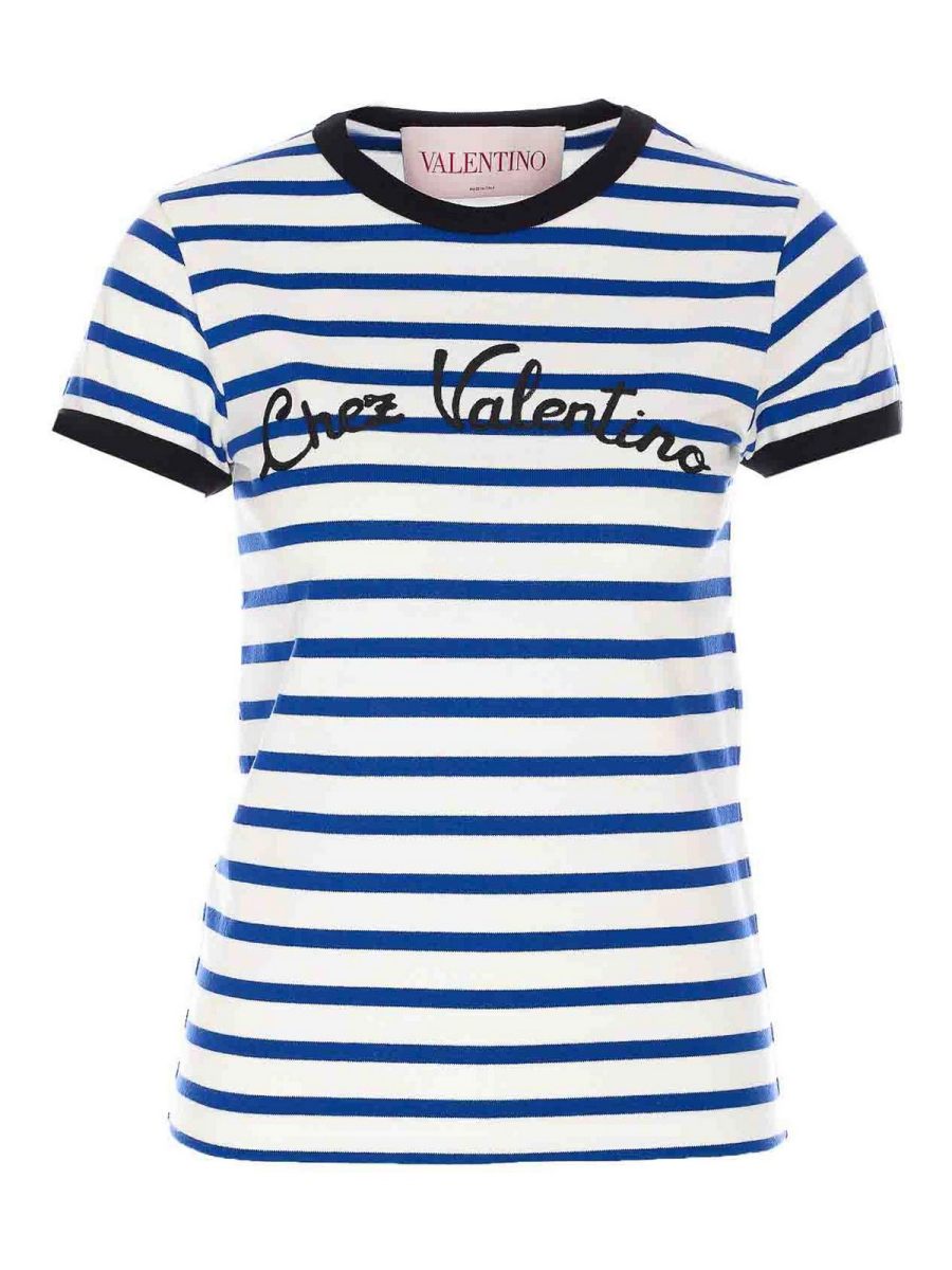 Valentino Garavani Pull Col Rond - Bleu