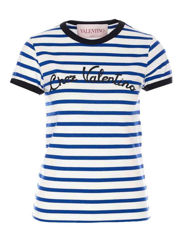 Valentino Garavani Pull Col Rond - Bleu