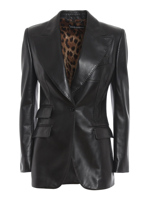 Dolce & Gabbana Blouson En Cuir - Noir