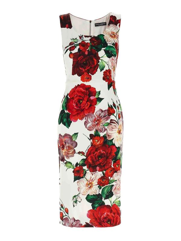 Dolce & Gabbana Robe Au Genou - Blanc