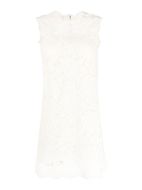 Dolce & Gabbana Robe Au Genou - Blanc