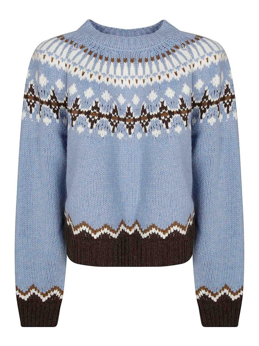 Alanui Pull Col Bateau - Bleu Clair