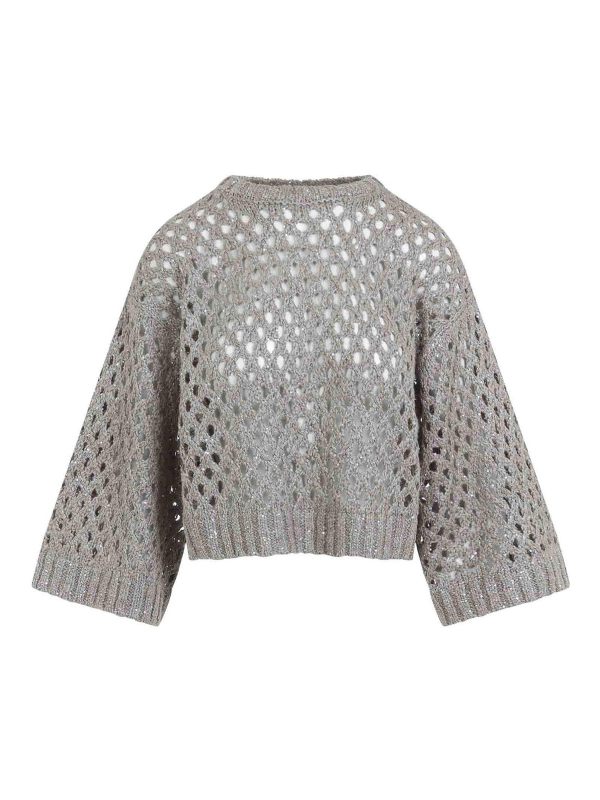 Brunello Cucinelli Pull Col Rond - Marron