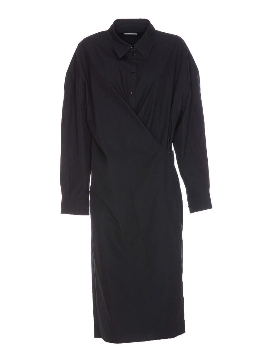 Lemaire Robe Au Genou - Noir