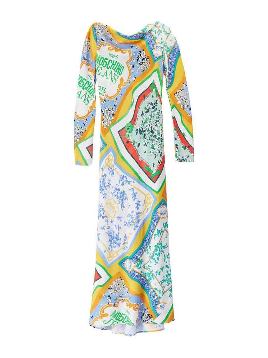 Moschino Jeans Robe De Soirée - Multicolore