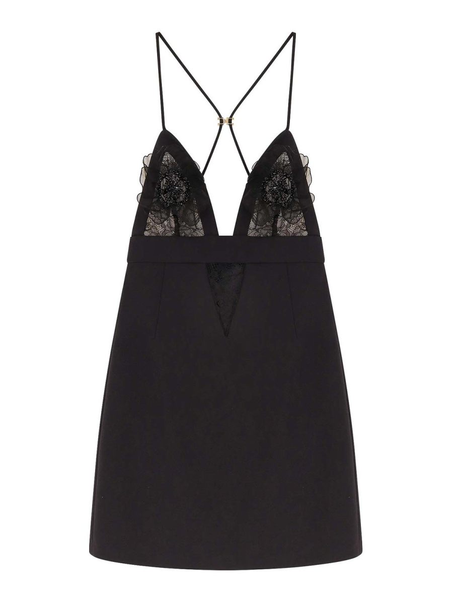 Elisabetta Franchi Robe Au Genou - Noir