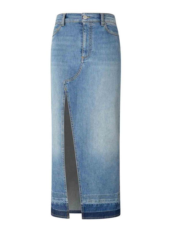 Pinko Jupe Midi - Bleu