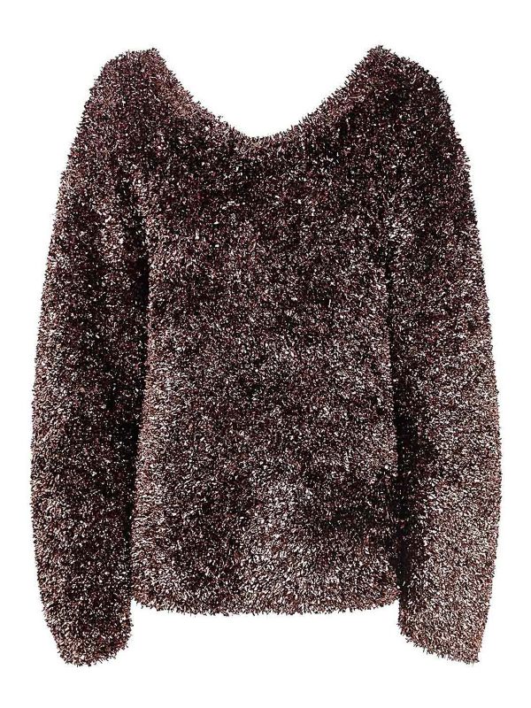 Dries Van Noten Pull Col Bateau - Marron