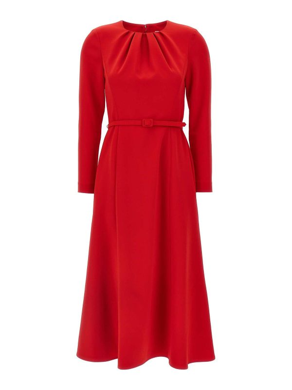 Carolina Herrera Robe Au Genou - Rouge