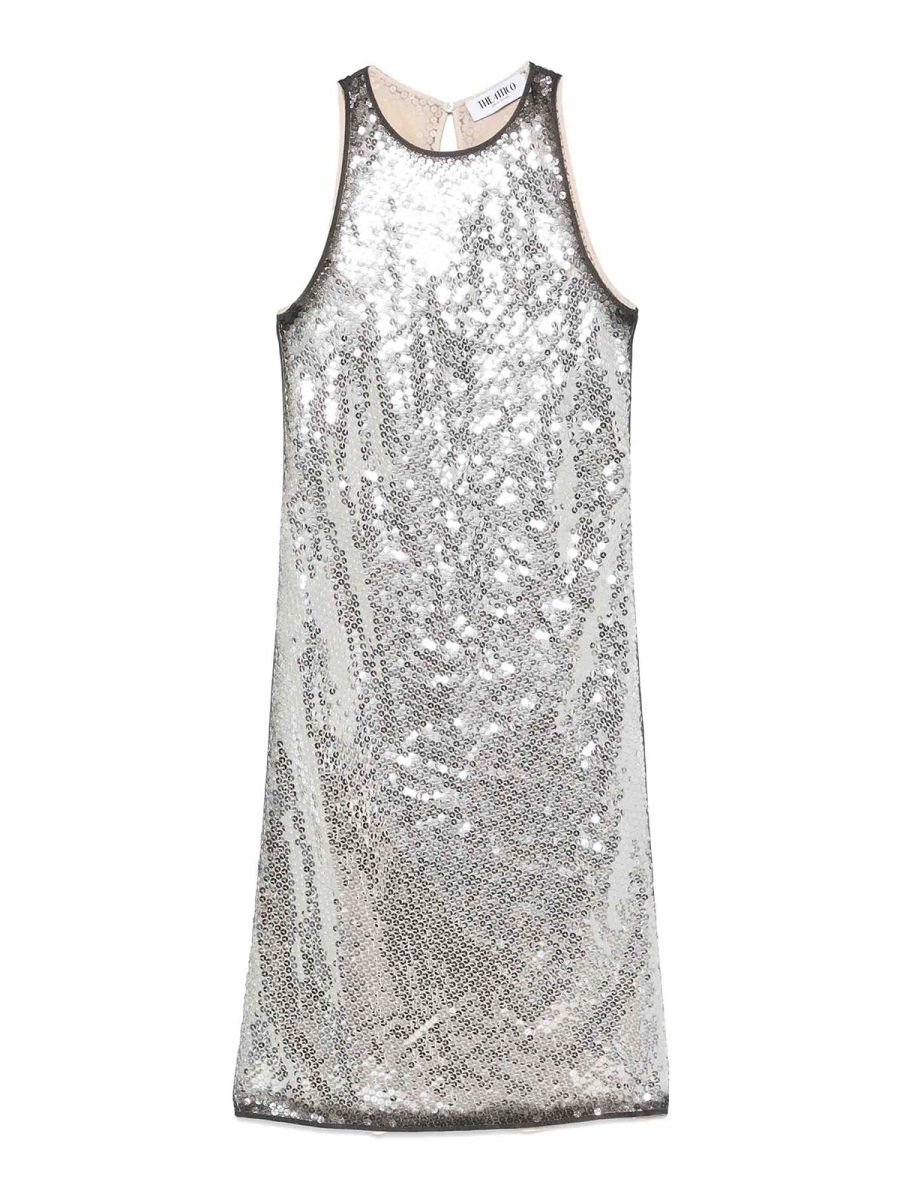 The Attico Robe Courte - Argent