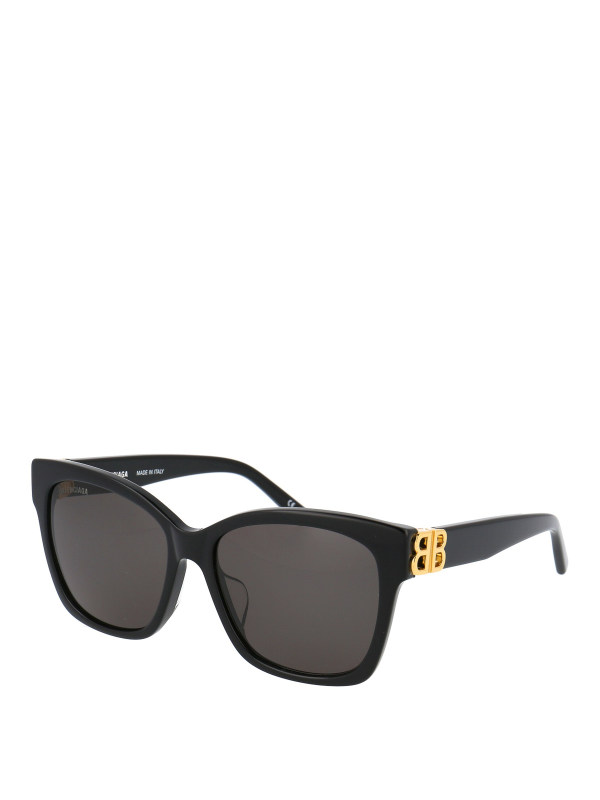 Balenciaga Lunettes De Soleil - Noir