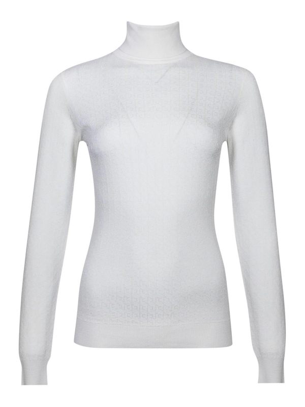 Elisabetta Franchi Pull Col Rond - Blanc