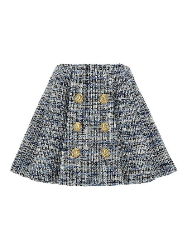 Balmain Jupe Midi - Bleu