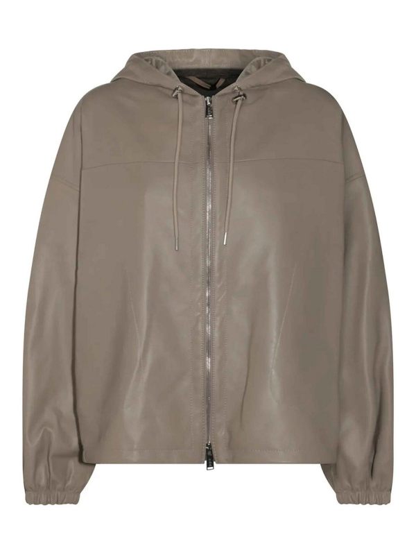 Add Blouson En Cuir - Gris