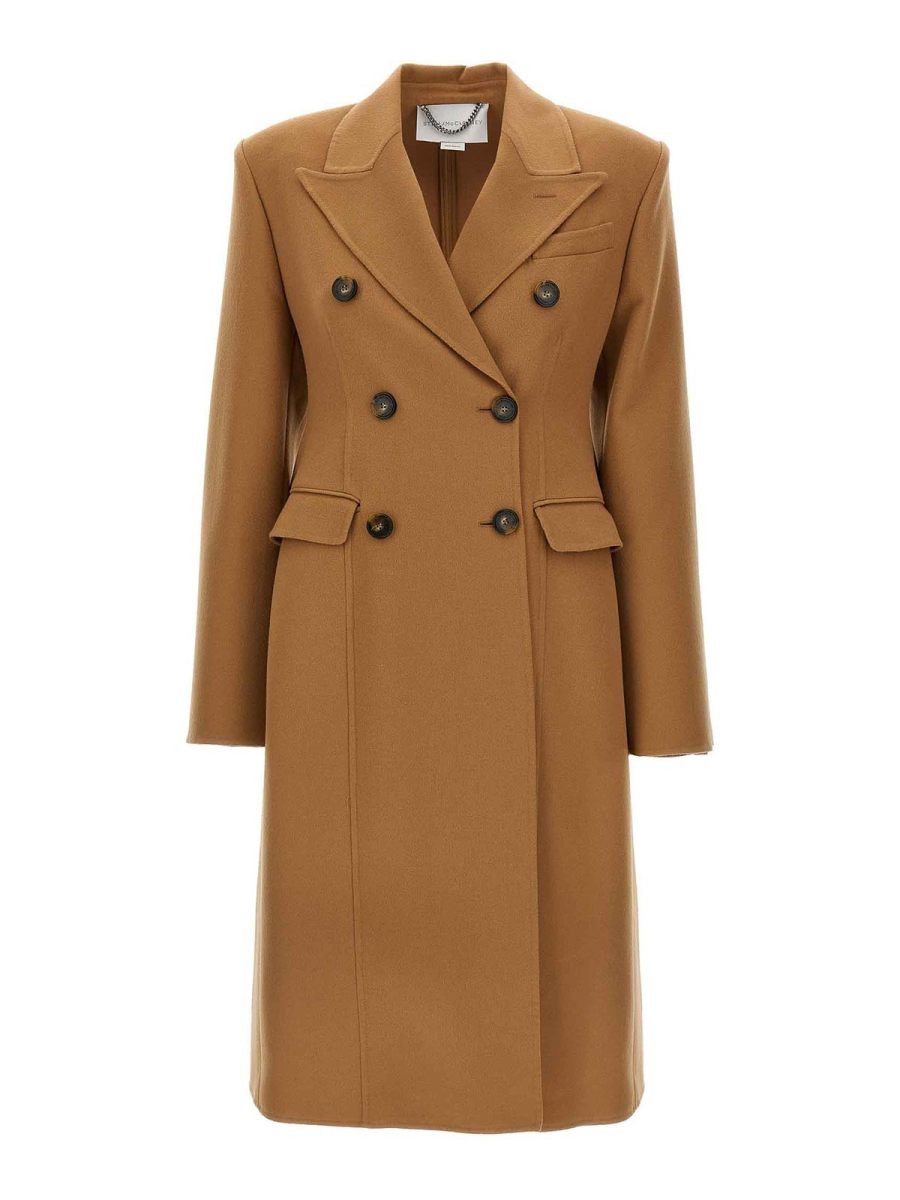 Stella Mccartney Manteau Court - Beige
