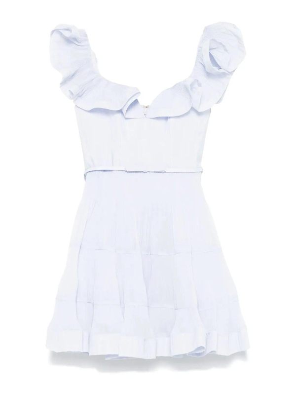Zimmermann Robe Au Genou - Bleu Clair