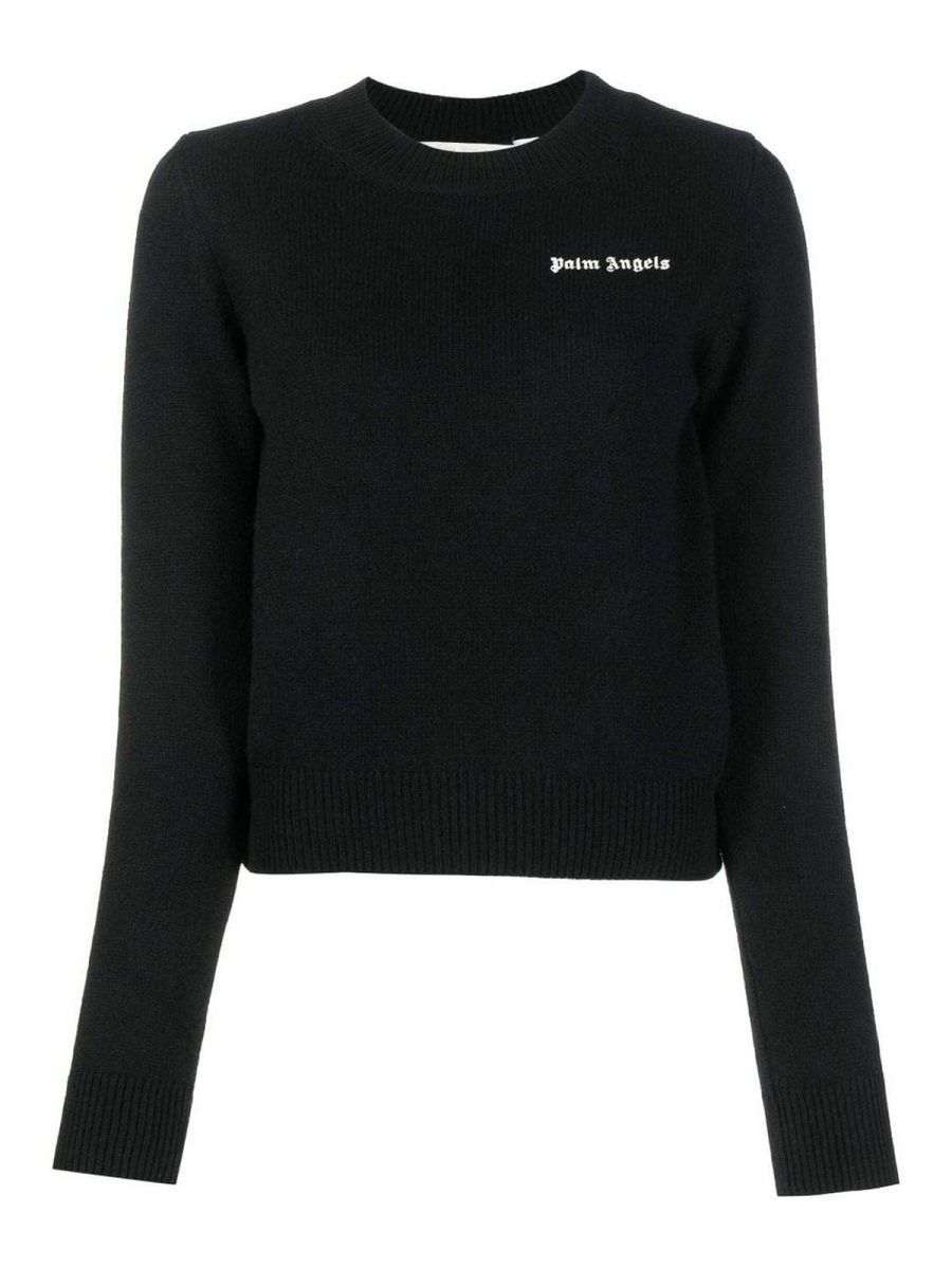 Palm Angels Pull Col Rond - Noir