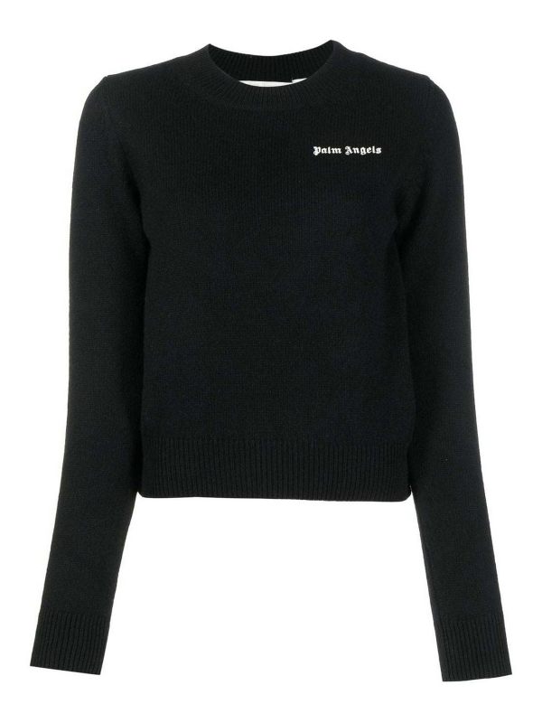 Palm Angels Pull Col Rond - Noir