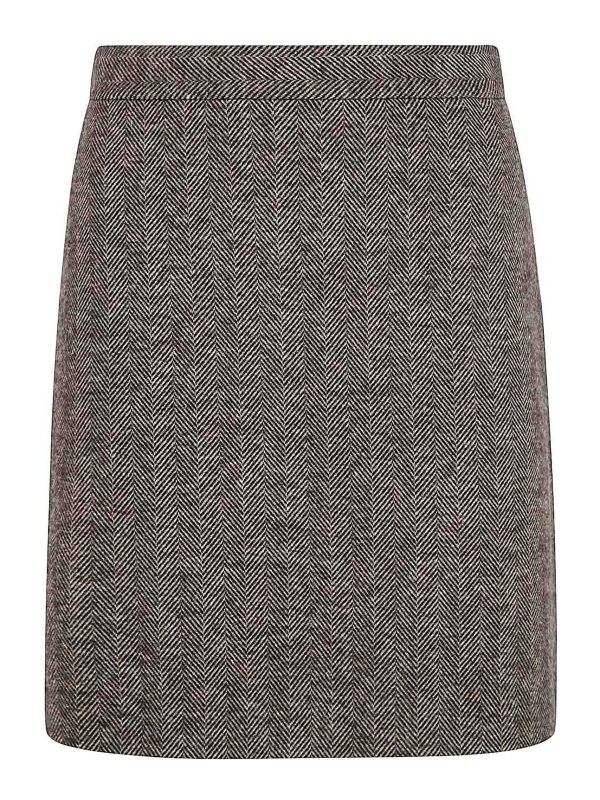 Harris Wharf London Mini Jupe - Marron