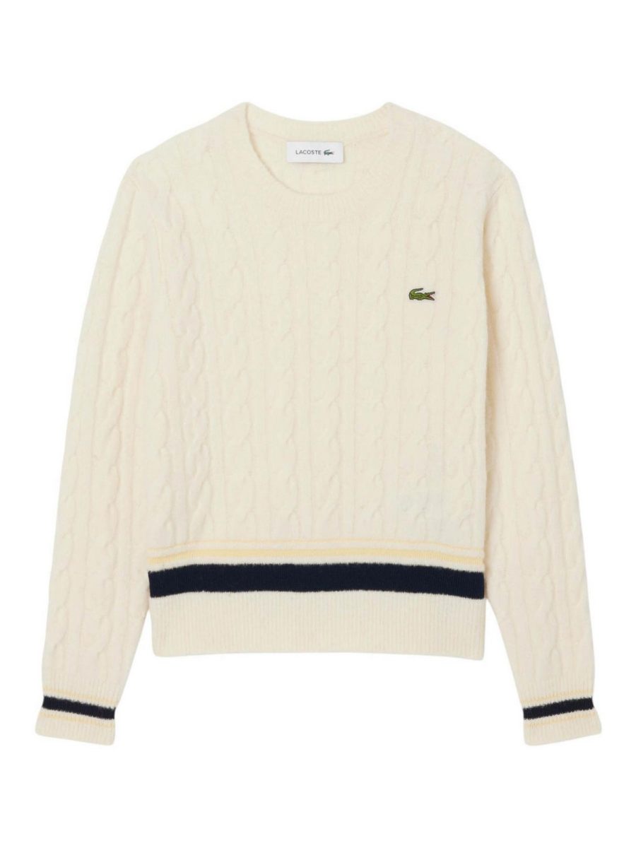 Lacoste Pull Col Rond - Beige