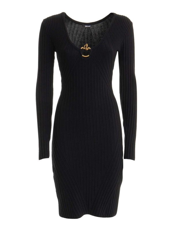 Just Cavalli Robe Au Genou - Noir