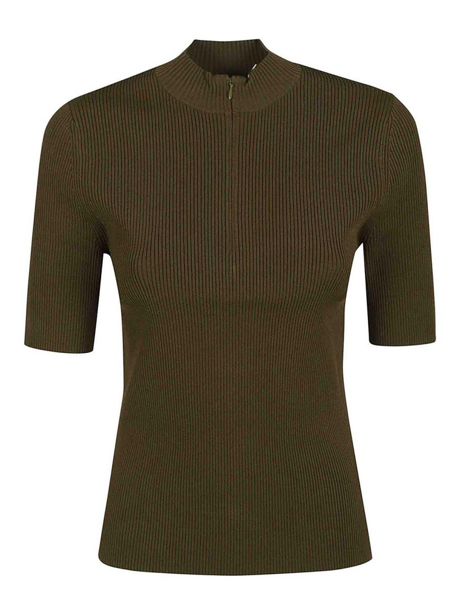 Tory Burch Pull Col Rond - Vert