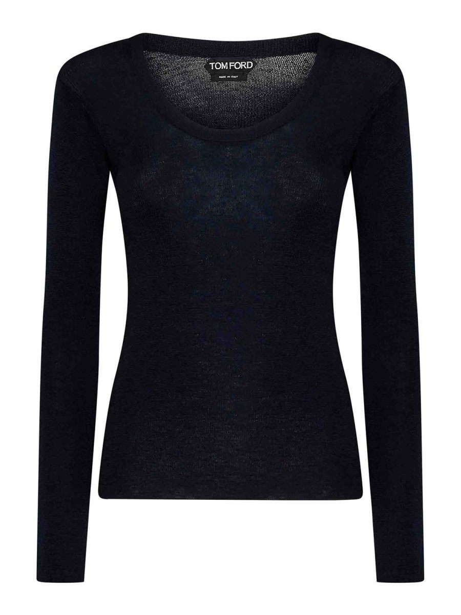 Tom Ford Pull Col Rond - Bleu