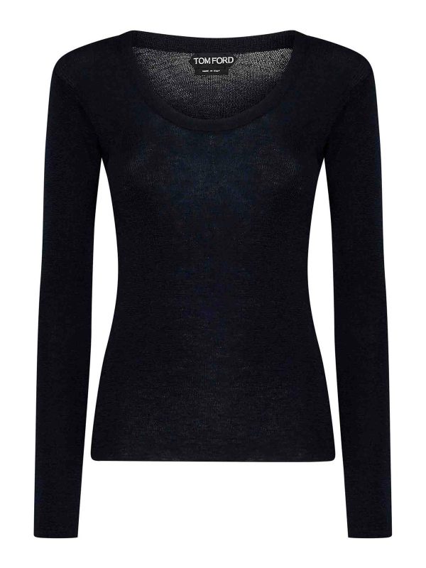 Tom Ford Pull Col Rond - Bleu