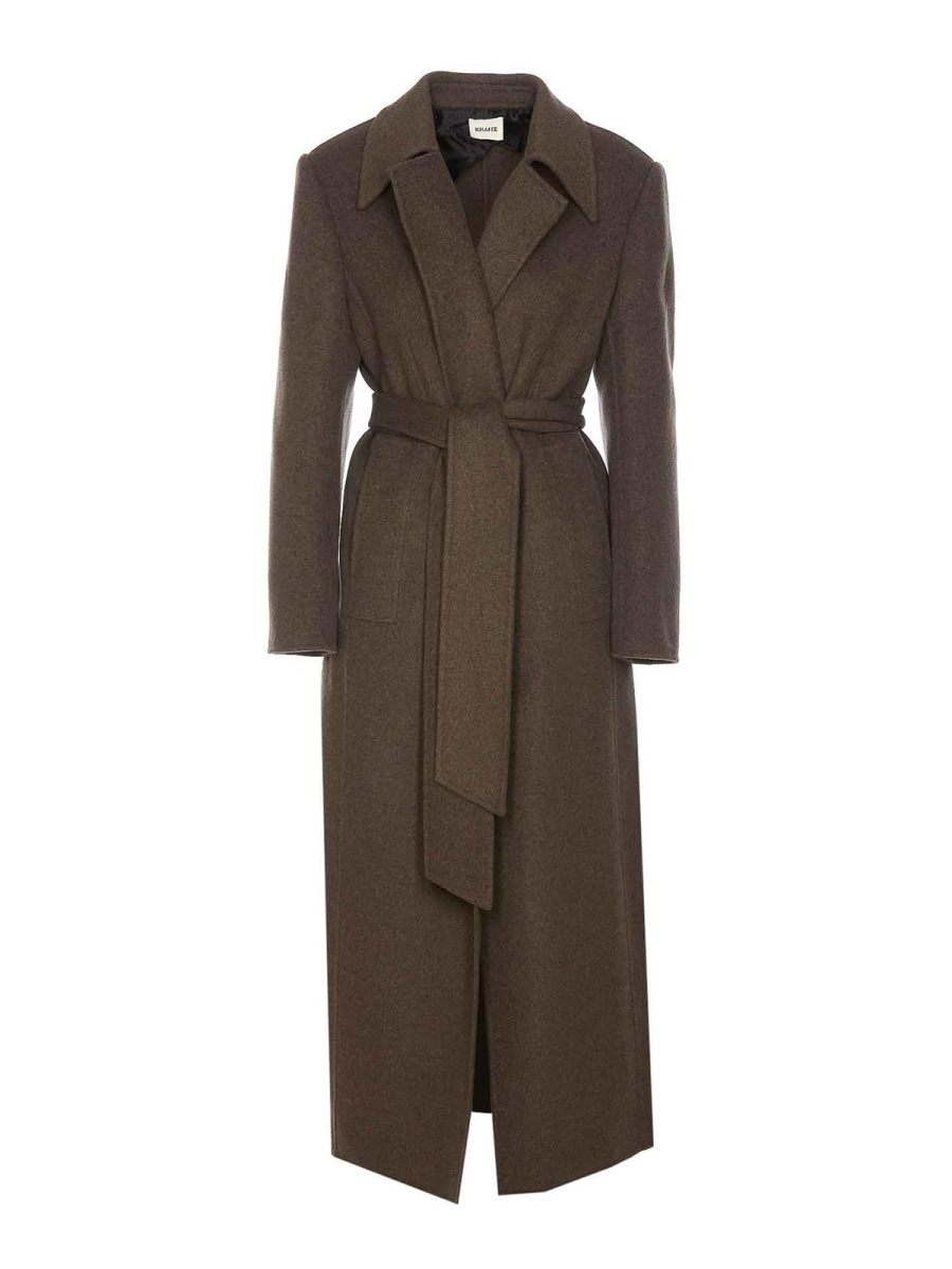 Khaite Manteau Court - Vert